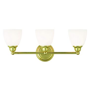 Somerville 3-Light Bathroom Vanity Light in Polished Brass