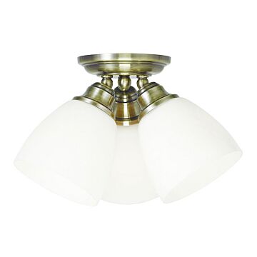 Somerville 3-Light Ceiling Mount in Antique Brass