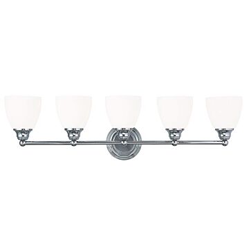 Somerville 5-Light Bathroom Vanity Light in Polished Chrome