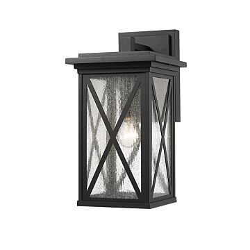 Z-Lite Brookside 1-Light Outdoor Wall Sconce In Black