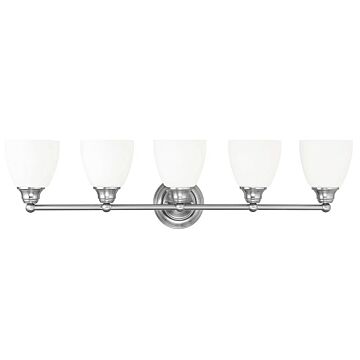 Somerville 5-Light Bathroom Vanity Light in Brushed Nickel