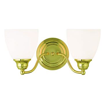 Somerville 2-Light Bathroom Vanity Light in Polished Brass