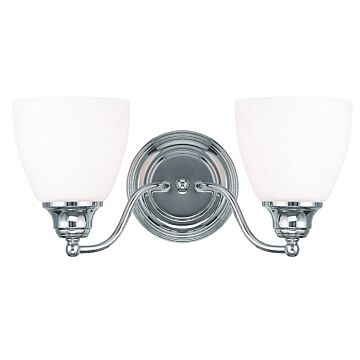 Somerville 2-Light Bathroom Vanity Light in Polished Chrome