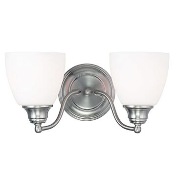 Somerville 2-Light Bathroom Vanity Light in Brushed Nickel
