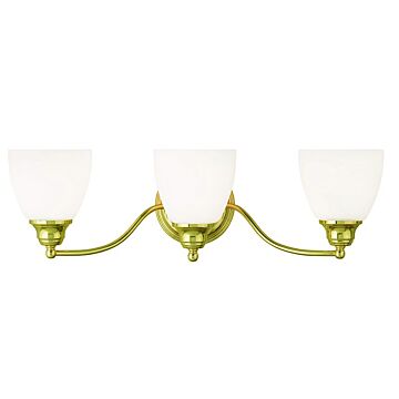 Somerville 3-Light Bathroom Vanity Light in Polished Brass