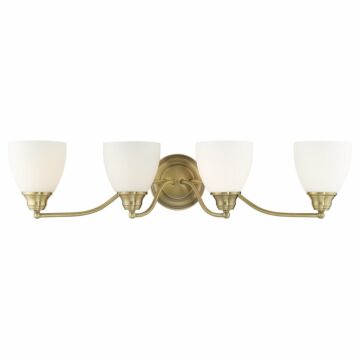 Somerville 4-Light Bathroom Vanity Light in Antique Brass