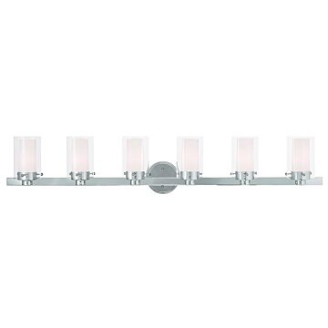 Manhattan 6-Light Bathroom Vanity Light in Polished Chrome