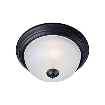 Essentials   584x One Light Flush Mount in Black by Maxim