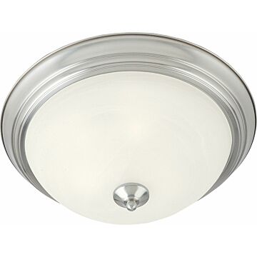 Essentials   584x One Light Flush Mount in Satin Nickel by Maxim
