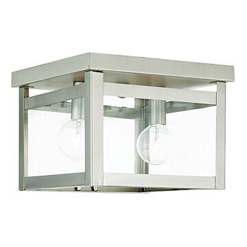 Milford 2-Light Ceiling Mount in Brushed Nickel