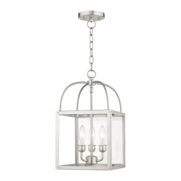 Milford 3-Light Mini Pendant with Ceiling Mount in Brushed Nickel