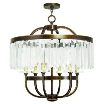 Ashton 6-Light Chandelier in Hand Applied Palacial Bronze