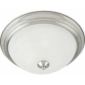 Essentials   584x Two Light Flush Mount in Satin Nickel by Maxim