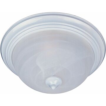 Essentials   584x Two Light Flush Mount in White by Maxim
