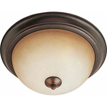 Essentials   584x Two Light Flush Mount in Oil Rubbed Bronze by Maxim