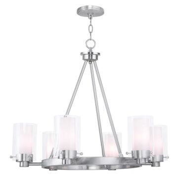 Manhattan 6-Light Chandelier in Brushed Nickel