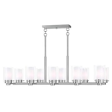 Manhattan 10-Light Chandelier in Brushed Nickel