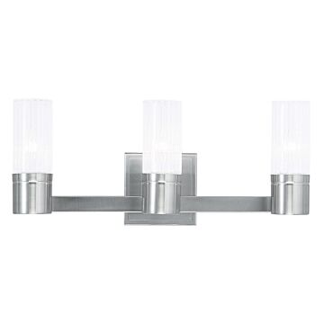 Midtown 3-Light Bathroom Vanity Light in Brushed Nickel