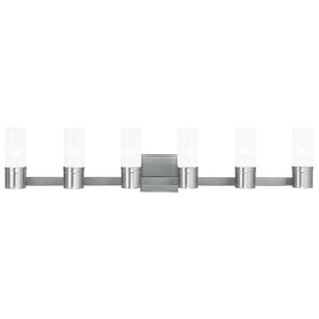 Midtown 6-Light Bathroom Vanity Light in Brushed Nickel