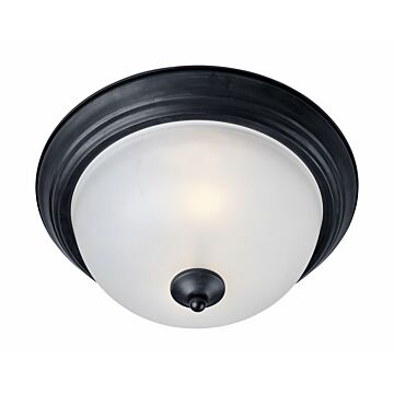 Essentials   584x Three Light Flush Mount in Black by Maxim