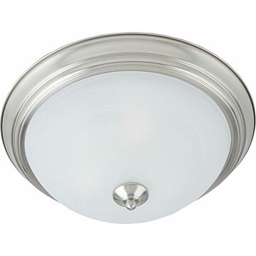Essentials   584x Three Light Flush Mount in Satin Nickel by Maxim
