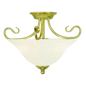 Coronado 2-Light Ceiling Mount in Polished Brass