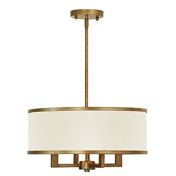 Park Ridge 4-Light Chandelier in Hand Applied Antique Gold Leaf