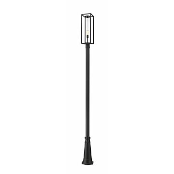 Z-Lite Dunbroch 1-Light Outdoor Post Mounted Fixture Light In Black