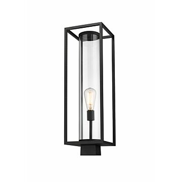 Z-Lite Dunbroch 1-Light Outdoor Post Mount Fixture Light In Black