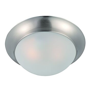 Essentials   585x One Light Flush Mount in Satin Nickel by Maxim