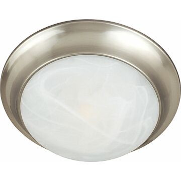 Essentials   585x One Light Flush Mount in Satin Nickel by Maxim