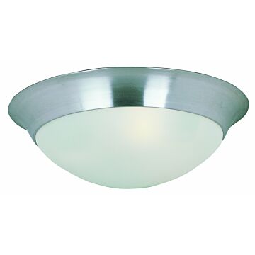 Essentials   585x Two Light Flush Mount in Satin Nickel by Maxim