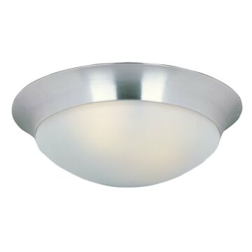 Essentials   585x Three Light Flush Mount in Satin Nickel by Maxim