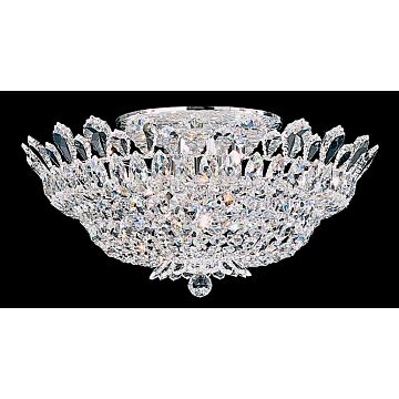 Trilliane Ten Light Flush Mount in Silver by Schonbek