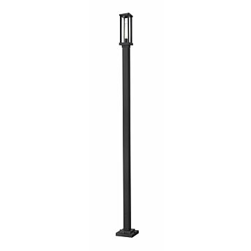 Z-Lite Glenwood 1-Light Outdoor Post Mounted Fixture Light In Black