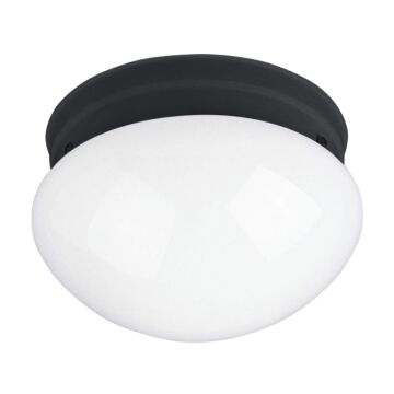 Essentials   588x One Light Flush Mount in Black by Maxim