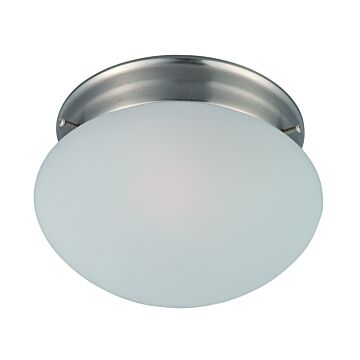 Essentials   588x One Light Flush Mount in Satin Nickel by Maxim