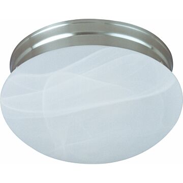 Essentials   588x One Light Flush Mount in Satin Nickel by Maxim