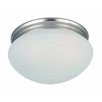 Essentials   588x Two Light Flush Mount in Satin Nickel by Maxim