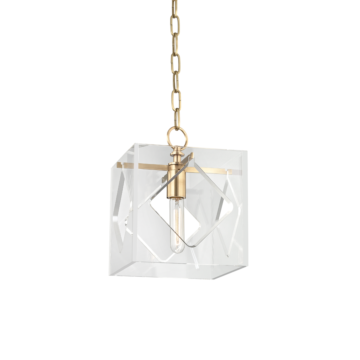  Travis Pendant Light in Aged Brass