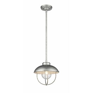 Z-Lite Ansel 1-Light Outdoor Pendant Light In Galvanized