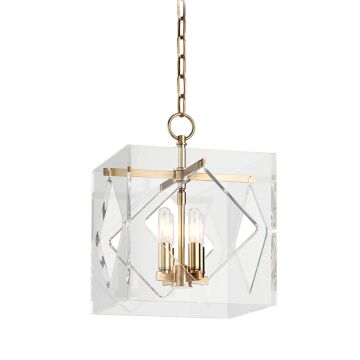 Travis Four Light Pendant in Aged Brass by Hudson Valley