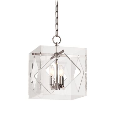 Travis Four Light Pendant in Polished Nickel by Hudson Valley