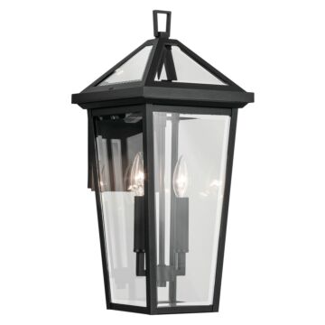 Regence Two Light Outdoor Wall Mount in Textured Black by Kichler