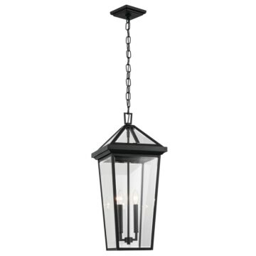 Regence Two Light Outdoor Pendant in Textured Black by Kichler
