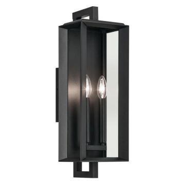 Kroft Two Light Outdoor Wall Mount in Textured Black by Kichler