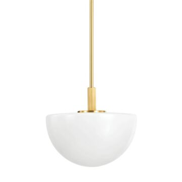 Lethbridge 1-Light Pendant in Aged Brass