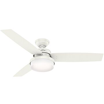 Sentinel 52"Ceiling Fan in Fresh White by Hunter