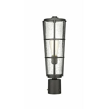 Z-Lite Helix 1-Light Outdoor Post Mount Fixture Light In Black