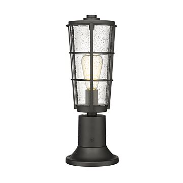 Z-Lite Helix 1-Light Outdoor Pier Mounted Fixture Light In Black